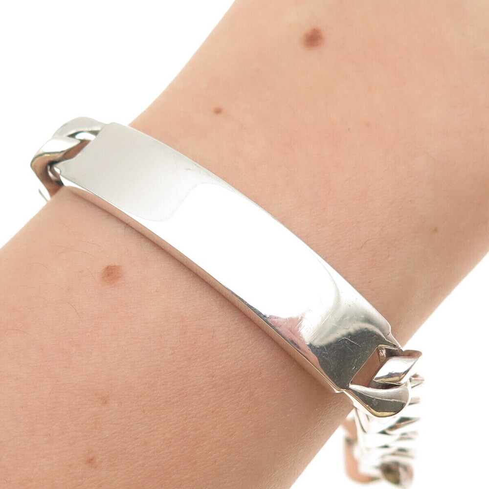 TIFFANY & CO. 925 Sterling Silver Vintage Engraved ID Bracelet 7.5"